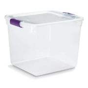 Homz Storage Tote, Clear, Polypropylene, 16 1/4 in L, 7.7 gal Volume Capacity 3430GRPRCL.08