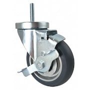 Cc Apex Swivel Stem Caster, Threaded, SideStrap, 4" CDP-Z-71