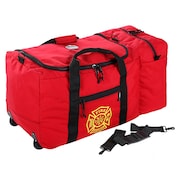 Ergodyne Wheeled Gear Bag, 1000D Nylon, Double Coated, Red, 16 in Height GB5005W