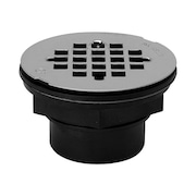 Zoro Select Shower Drain, Solvent Weld, ABS, SS Grid 133-107