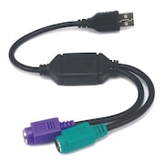 Monoprice USB to PS/2 Dual Ps2 Conv Adapter, Blk 10934