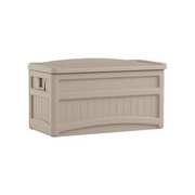 Suncast 73 gal Resin Deck Box With Seat, Light Taupe DB7500