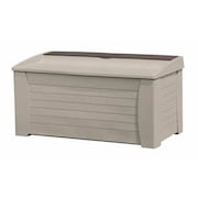 Suncast 127 gal Resin Deck Box With Seat, Light Taupe DB12000