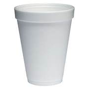 Dart Disposable Cold/Hot Cup 12 oz. White, Foam, Pk1000 12J12