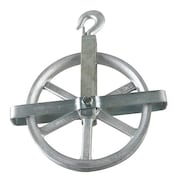 Peerless Well Wheel Pulley Block, Fibrous Rope, 1,200 lb Max Load, Electro-Galvanized 5-00-031595-