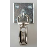 PEERLESS Pulley Block On Plate, Fibrous Rope, 1/4 in Max Cable Size, Electro-Galvanized 3-030-146C16