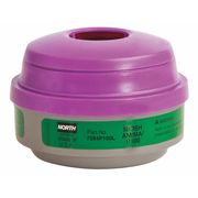 Honeywell North Combination Cartridge/Filter, Threaded, AM, MA, P100, Green, Magenta, 1 PR, NIOSH 7584P100L