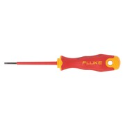 FLUKE Insulated Slotted Screwdriver 3/32 in Round ISLS3