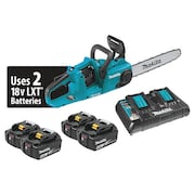 Makita Cordless 14" Brushless Chain Saw Kit 18V X2 (36V) LXT(R) w/ 4 Batteries XCU03PT1