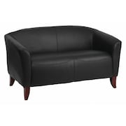 Flash Furniture Loveseat, 29" x 29", Upholstery Color: Black 111-2-BK-GG