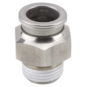 Smc 3/8" x 1/2" Tube x MNPT SS Male Adapter KQG2H13-N03S