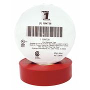Zoro Select Vinyl Electrical Tape, 3/4 in W x 66 ft L, 7 mil thick, Red 1 Pack 19N738