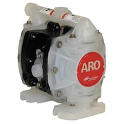 Aro Double Diaphragm Pump, Polypropylene, Air Operated, Santoprene PD01P-HPS-PAA-A