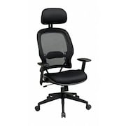 OFFICE STAR Executive Chair, Mesh, 18-13/16" to 23-1/16" Height, Black 55403