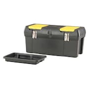 Stanley Series 2000 Tool Box, Plastic, Black/Yellow, 19 in W x 10-1/4 in D x 10 in H 019151M