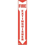 Jj Keller Fire Extinguisher Sign, 3" x 13.5", Vinyl 8001200