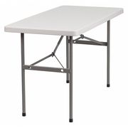 Flash Furniture Rectangle Folding Table, 24" W, 48" L, 29" H, Plastic Top, White RB-2448-GG