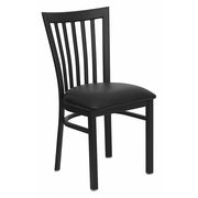 FLASH FURNITURE Restaurant Chair, 18-3/4"L34-3/4"H, HerculesSeries XU-DG6Q4BSCH-BLKV-GG
