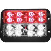 CODE 3 Stacked LED X, White/Red, Black Bezel LXEXB2F-WR
