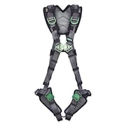 MSA SAFETY Full Body Harness, Vest Style, XL, Nylon, Gray 10194970