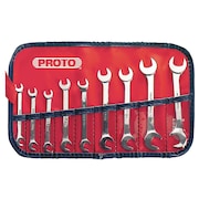 Proto 9 Piece Satin Short Angle Open-End Wrench Set J3300A