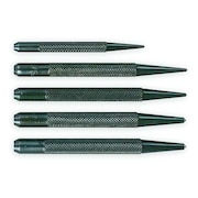 Mitutoyo Center Punch Set W/Pouch, 3 and 4 In, 5 Pc 985-138