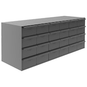 Durham Mfg Drawer Bin Cabinet with 24 Drawers, Prime Cold Rolled Steel, 33 3/4 in W x 14 1/4 in H x 12 1/4 in D 007-95
