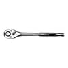 Klein Tools 1/2" Drive 72 Geared Teeth Round Head Style Hand Ratchet, 10" L, Chrome Plated Finish 65820