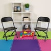 Flash Furniture Kids Black Plastic Folding Chair 10-Y-KID-BK-GG