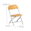 Flash Furniture Kids Yellow Plastic Folding Chair 10-Y-KID-YL-GG