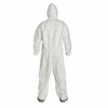Dupont Tyvek 400 Hooded Disposable Coverall, Attached Skid-Resistant Boots, 3XL, White, 25 Pack TY122SWH3X002500