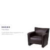 Flash Furniture Chair, 30"L31-1/4"H, Flared, LeatherSeat, Hercules MajestySeries 222-1-BN-GG