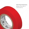 3M Electrical Tape, 7 mil, 1/2"x20 ft, Red, PK100 35-RED-1/2X20FT