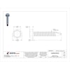 Zoro Select Self-Drilling Screw, #8 x 1 in, Zinc Plated Steel Hex Head External Hex Drive, 200 PK U31810.016.0100