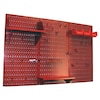 Wall Control Standard Industrial Pegboard Kit, Red/Red 35-IWRK-400-RR