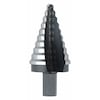 Irwin Unibit #5 Step Drill Bit, 10 Hole Sizes, 1/4 to 1-3/8 in, 1/16 in Steps, High-Speed Steel, Hex Shank 10235