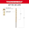 Milwaukee Tool THUNDERBOLT Titanium Coated 7/64" Drill Bits 48-89-2204