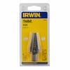 Irwin Step Drill Bit, 8 Hole Sizes, 9/16 in to 1 in, 1/16 in Step Increments, High Speed Steel, Hex Shank UNIBIT 20