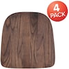 Flash Furniture Rustic Walnut Wood Seat for Colorful Metal Chairs 4-CH-31230M1D-GG