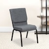 Flash Furniture Gray Fabric Church Chair 4-XU-CH-60096-BEIJING-GY-GG
