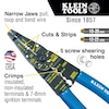 Klein Tools Long Nose Wire Stripper/Crimper/Cutter/Looper, Overall Length 8 1/4 in, Capacity 22 to 10 AWG, Blue 1010