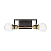 Nuvo Intention 2-Light Vanity - Warm Brass and Black Finish 60/6972
