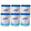 Purell Hand Sanitizer Wipes, White, Canister, Non Linting Textured, 270 Wipes, 6 in x 6-3/4 in, Citrus 9113-06