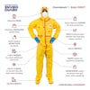 Chemsplash Hooded Chemical Resistant Coveralls, 6 PK, Yellow, Non-Woven Laminate, Zipper 7019YT-M