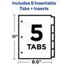 Avery Avery® Big Tab™ Insertable Dividers 11109, Buff Paper, 5 Multicolor Tabs, 1 Set 7278211109