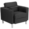 Flash Furniture Guest Chair, 33"L33"H, Raised Tablet Swings 360 Degrees, Cup Holder in Left, FabricSeat BT-8219-GY-GG