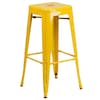 Flash Furniture Round 30" W, 30" L, 41" H, Metal Top, Yellow CH-51090BH-2-30SQST-YL-GG
