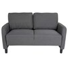 Flash Furniture Upholstered Loveseat, 30-1/2"L34-3/4"H, Rounded, FabricSeat, ContemporarySeries SL-SF919-2-DGY-F-GG