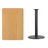 Flash Furniture Rectangle Ntural Lam Table, Rect w/Rnd Base, 30"x45", 30" W, 45" L, 43.125" H, Laminate Top XU-NATTB-3045-TR24B-GG