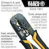 Klein Tools 7 1/2 in Ratchet Crimper CAT3, CAT5e, CAT6/6A VDV226-011-SEN